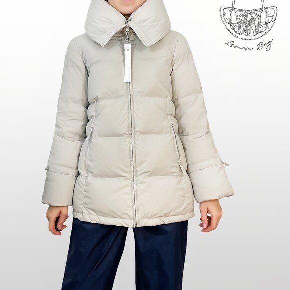 Cole Haan / Down Winter Puffer Coat / Color Grey Tan / Size XS